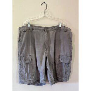 Duluth Mens Size 40 Relaxed Fit Tan Khaki Canvas Cargo Shorts Flex Fire House